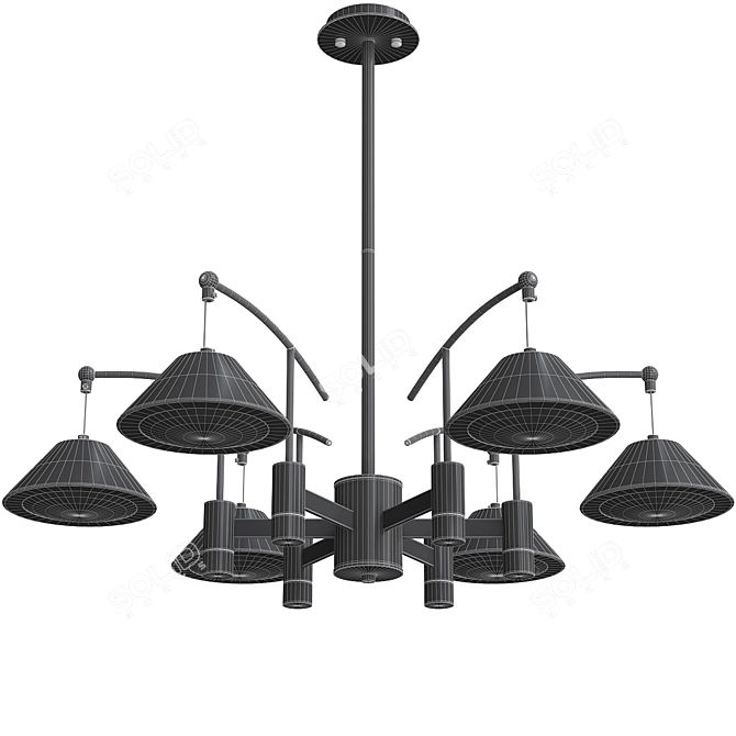 Elegant Ardis Chandeliers Set 3D model image 2