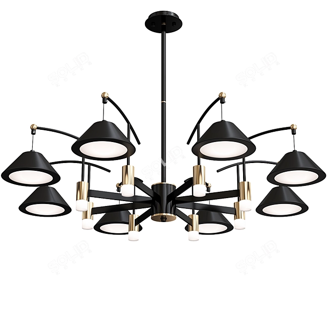 Elegant Ardis Chandeliers Set 3D model image 3