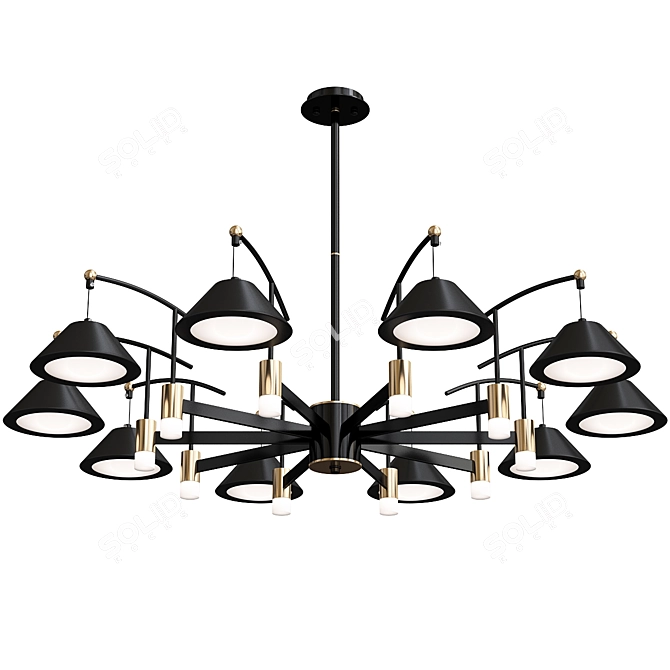 Elegant Ardis Chandeliers Set 3D model image 4