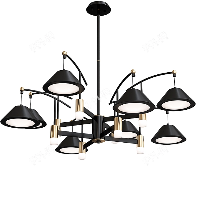 Elegant Ardis Chandeliers Set 3D model image 5