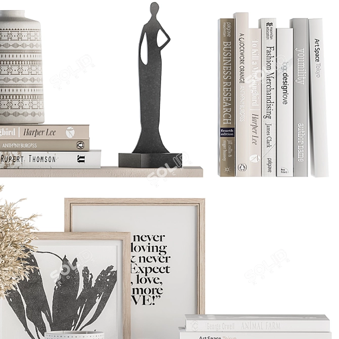 Modern Shelf Decor Set 06 3D model image 3