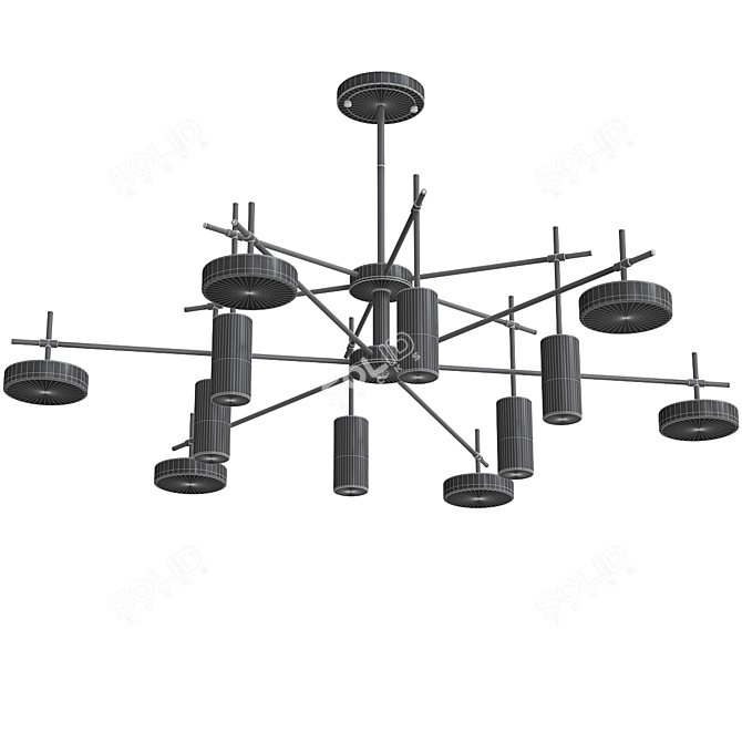 Elegant Bellto Chandeliers Set 3D model image 2