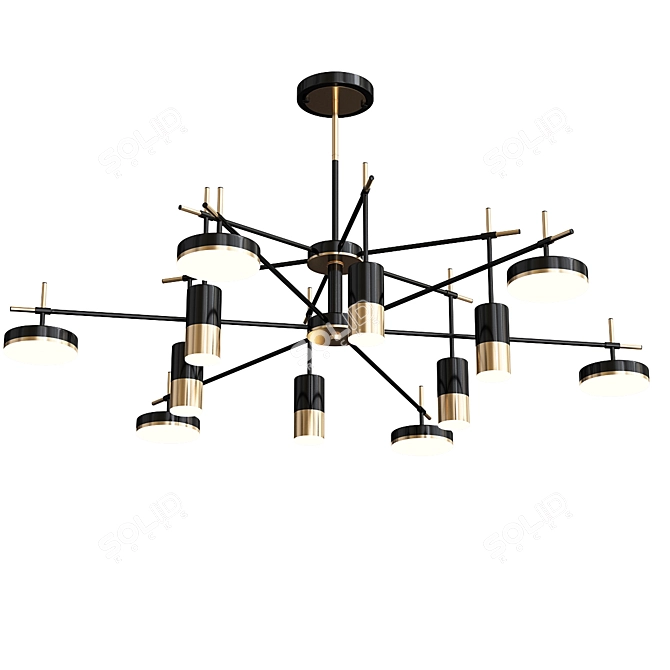 Elegant Bellto Chandeliers Set 3D model image 3