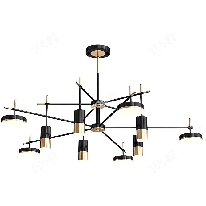 Elegant Bellto Chandeliers Set 3D model image 4