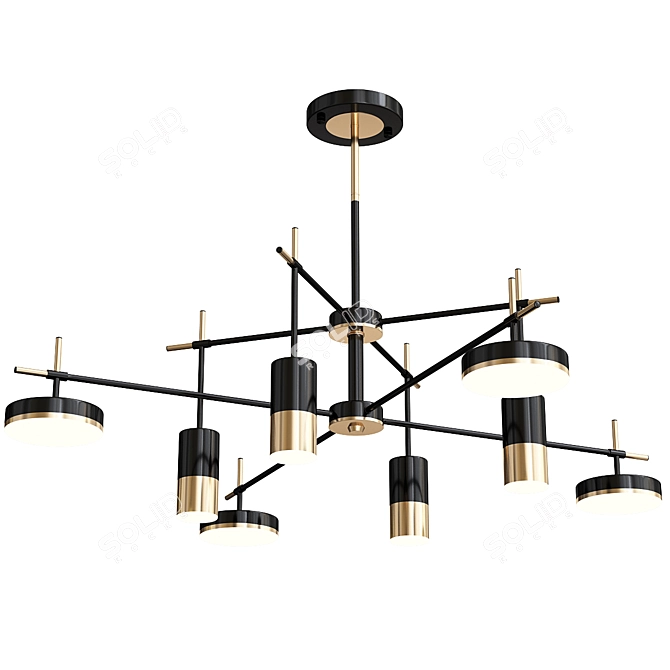 Elegant Bellto Chandeliers Set 3D model image 5