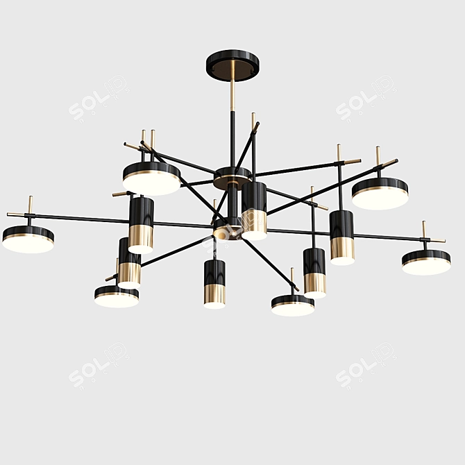 Elegant Bellto Chandeliers Set 3D model image 7