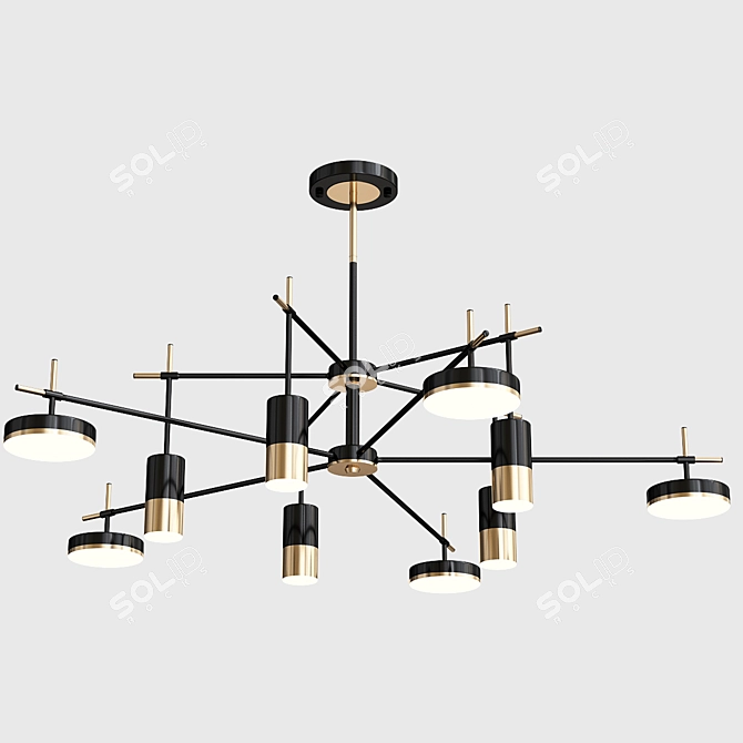 Elegant Bellto Chandeliers Set 3D model image 8