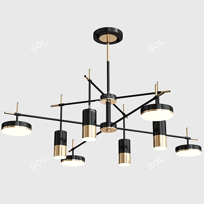 Elegant Bellto Chandeliers Set 3D model image 9