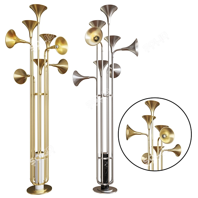 Delightfull Botti Floor Lamp: Elegant Jazz-Inspired Lighting 3D model image 1