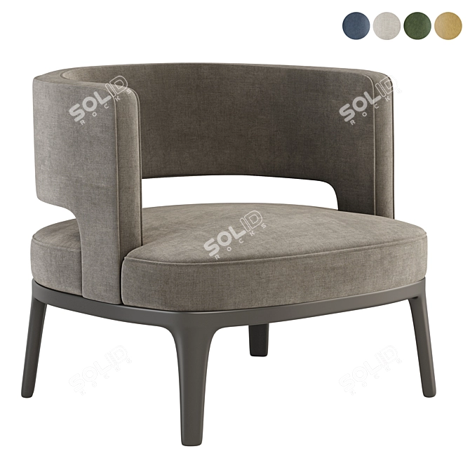 Versatile Astrid Flexform Armchair 3D model image 1