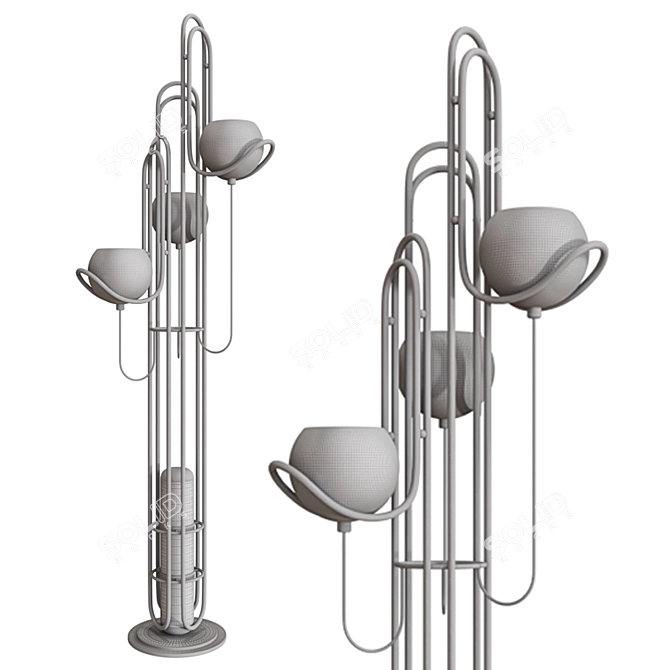 Elegant Neil Floor Lamp: Vray & Corona Compatible 3D model image 3