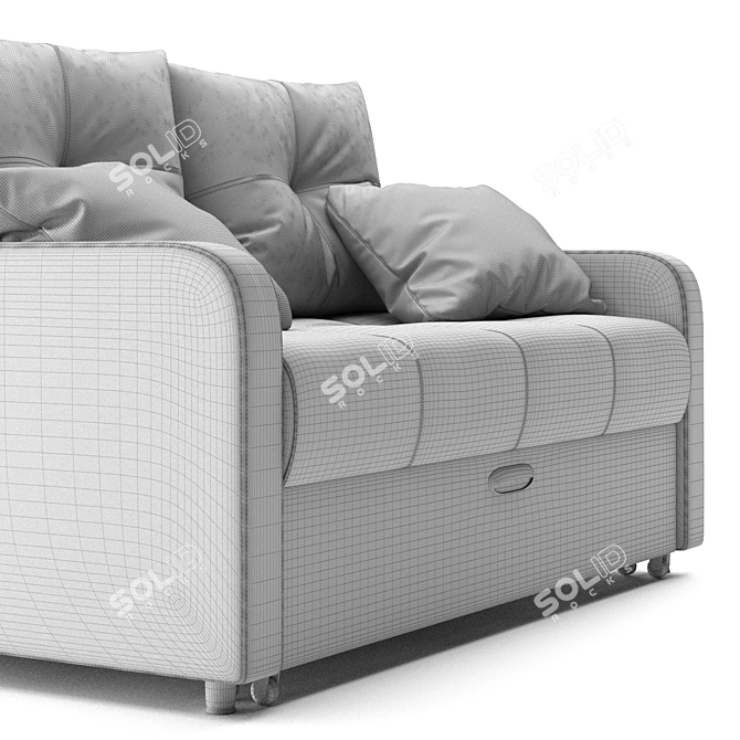 Convertible Comfort: Folding Sofa 3D model image 4
