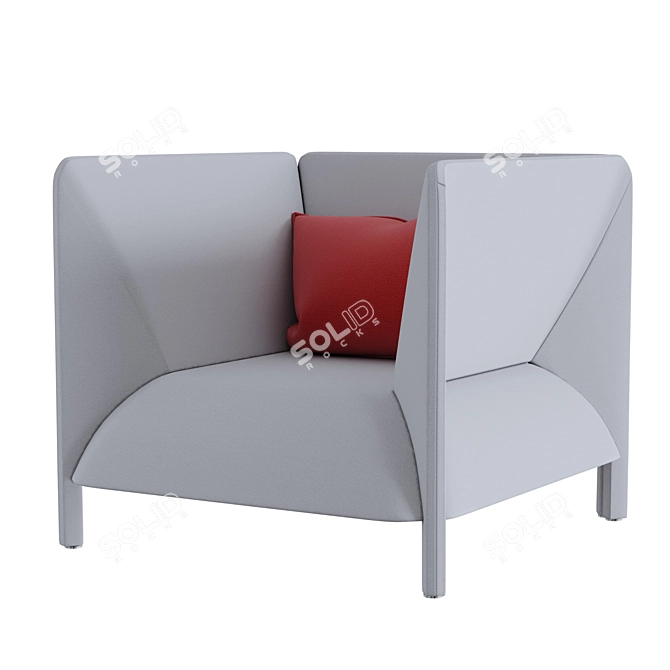 Minimalist Italian Design: Mitilo Armchair 3D model image 1