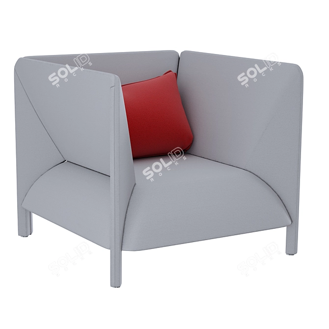 Minimalist Italian Design: Mitilo Armchair 3D model image 2