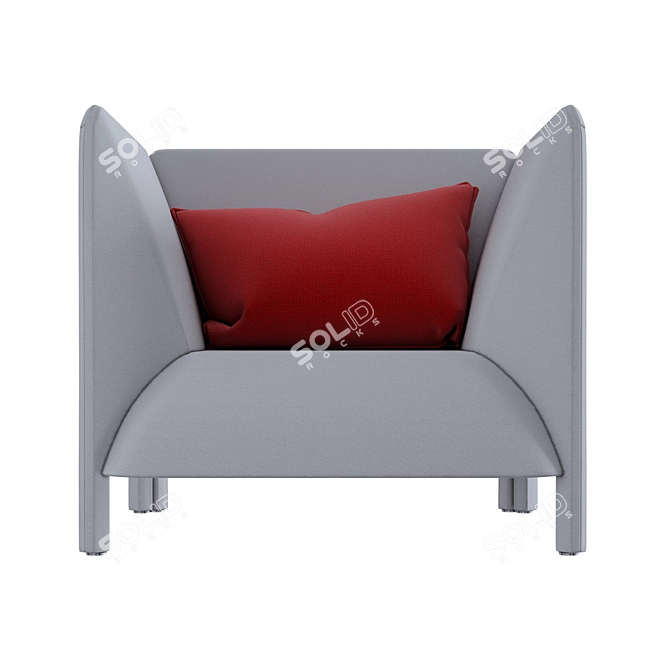 Minimalist Italian Design: Mitilo Armchair 3D model image 3