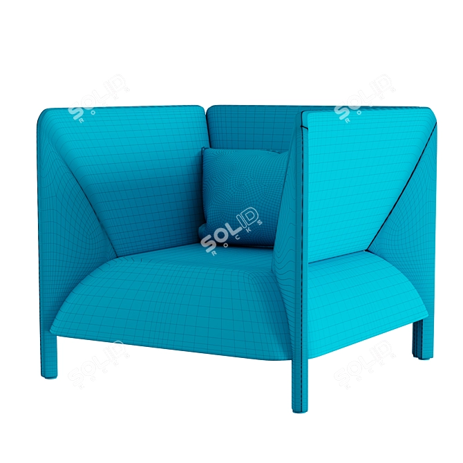 Minimalist Italian Design: Mitilo Armchair 3D model image 4