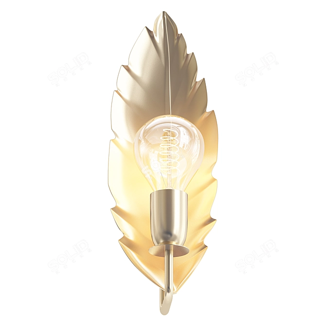 Ethereal Feather Wall Sconce 3D model image 1