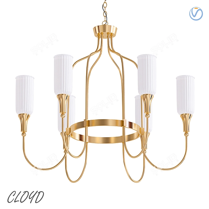 Modern Pendant Chandelier - Cloyd 3D model image 1