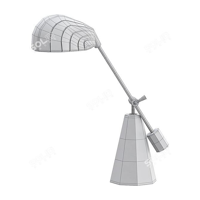 Sleek Shelley Task Lamp: Illuminating Elegance 3D model image 2
