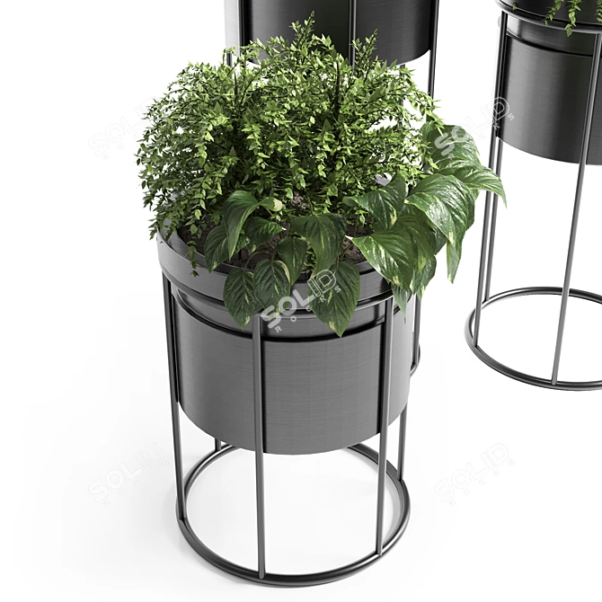 Indoor Plant Stand - Modern Design 3D model image 3