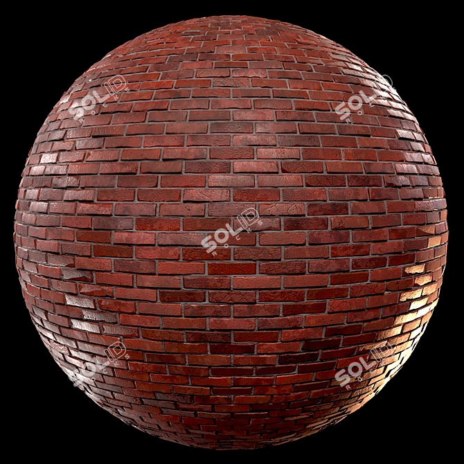 Brick Design PBR Texture 3D model image 1