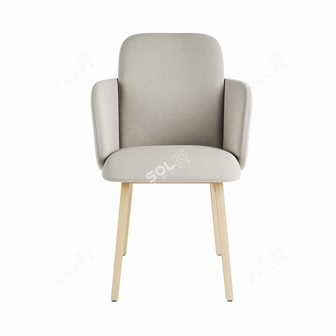 Elegant Carina Table Armchair 3D model image 4