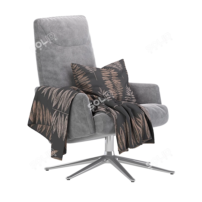 LUCCA Armchair: Sleek and Stylish Seating 3D model image 4