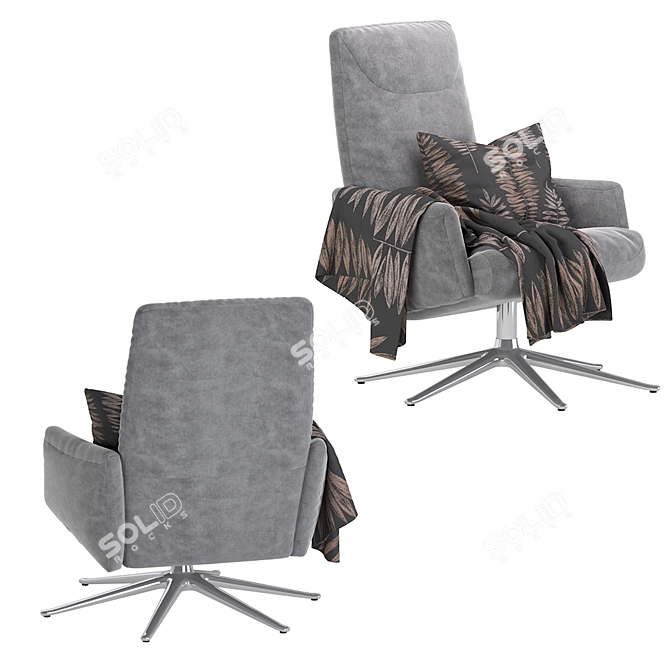 LUCCA Armchair: Sleek and Stylish Seating 3D model image 2