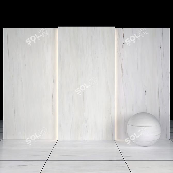 Elegant Lasa Marble Slabs & Tiles 3D model image 1