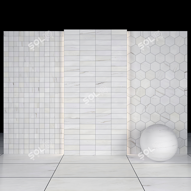 Elegant Lasa Marble Slabs & Tiles 3D model image 3