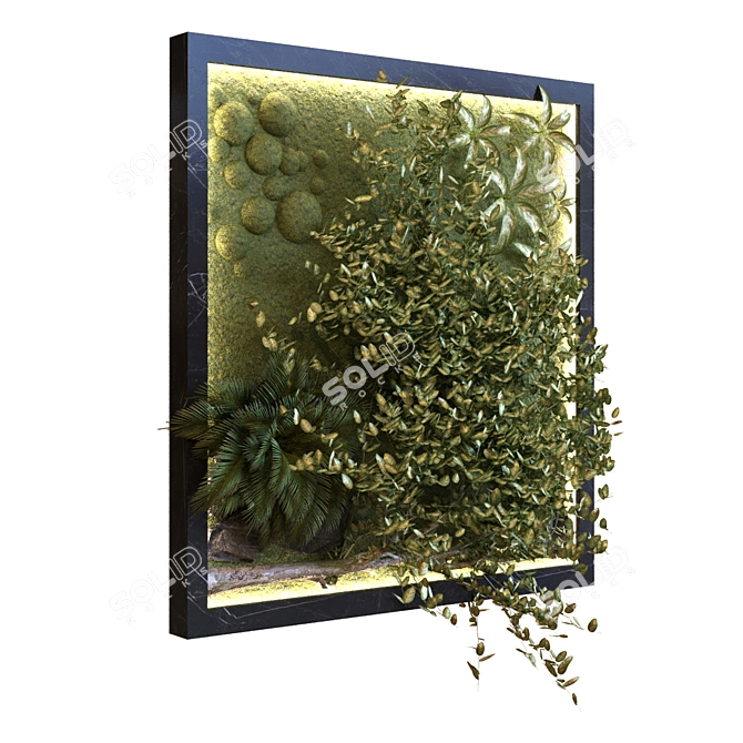 Green Wall Set: Botanical Bliss for Your Space 3D model image 2