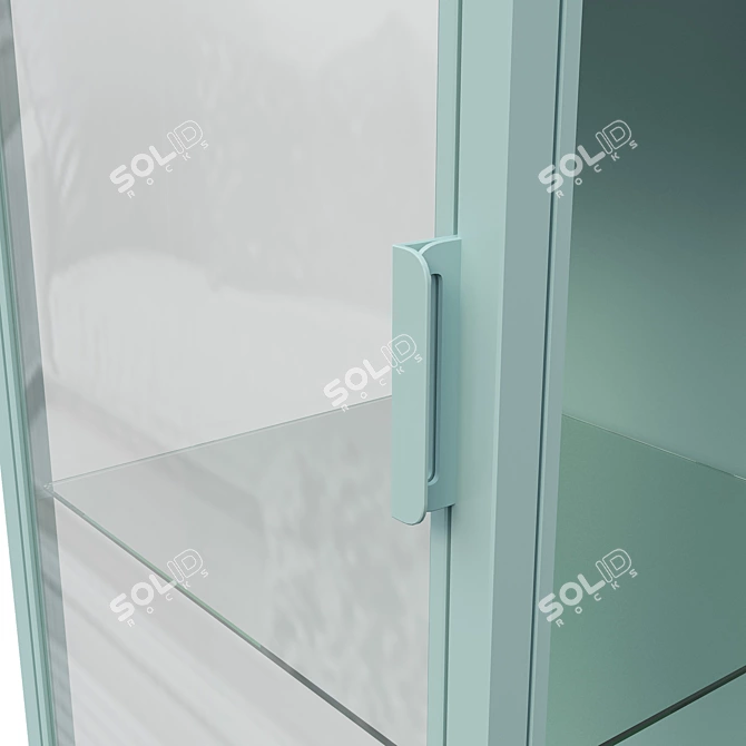 Elegance in Turquoise: Rudsta Showcase Cabinet 3D model image 3