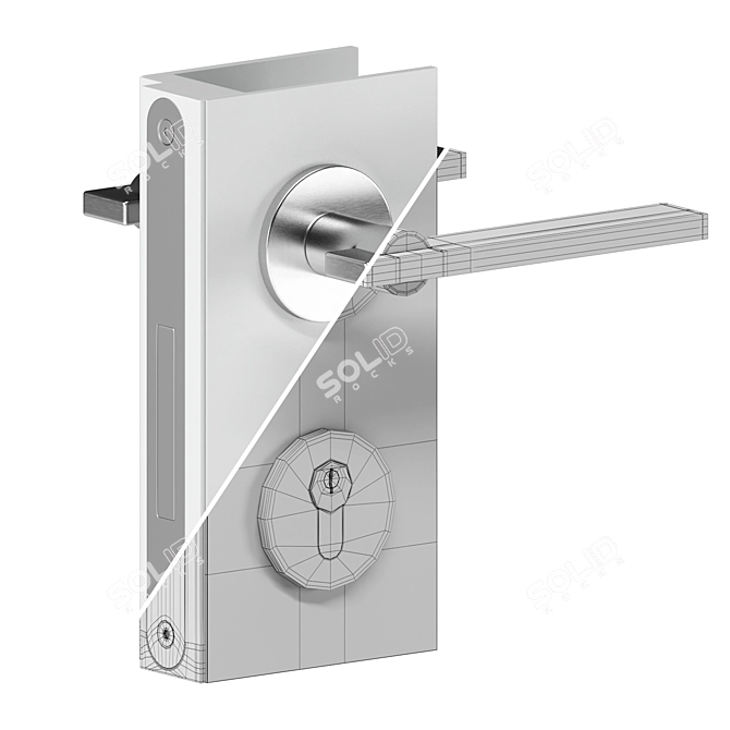 Sleek Door Handles for Aladin Swing and Aladin Pivot Plain - 12 Variations 3D model image 2