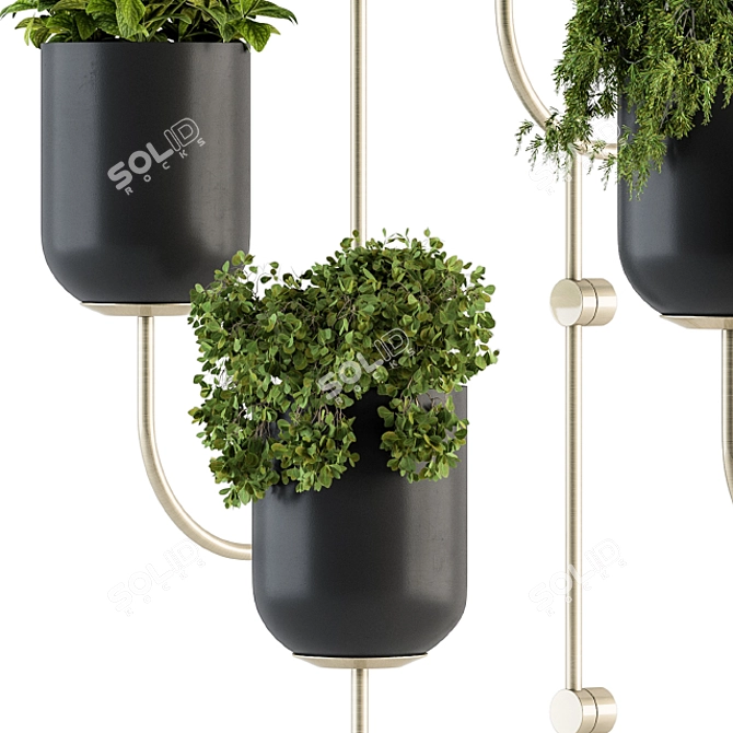 Vertical Wall Planter - Indoor Plant Holder 3D model image 3