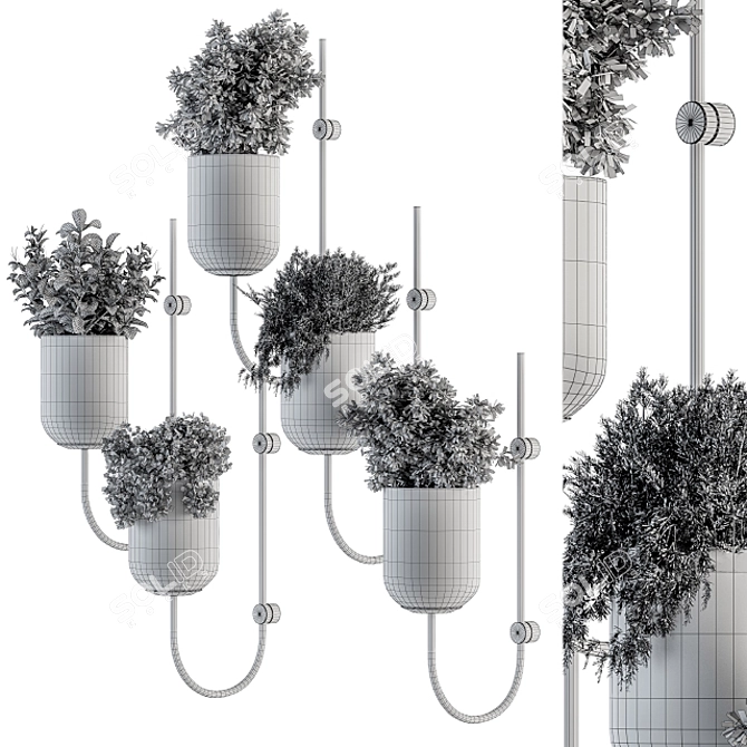 Vertical Wall Planter - Indoor Plant Holder 3D model image 5