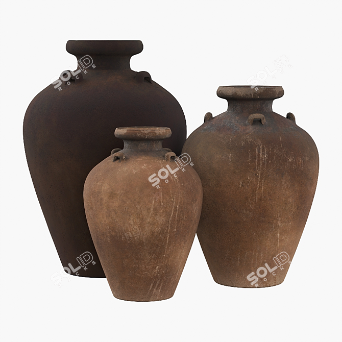 Vintage Ceramic Vases | Antique Collection 3D model image 1