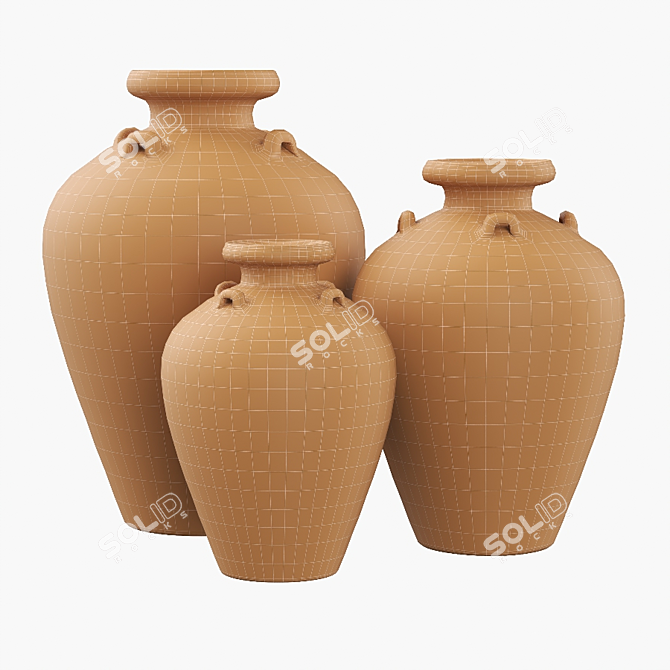 Vintage Ceramic Vases | Antique Collection 3D model image 5