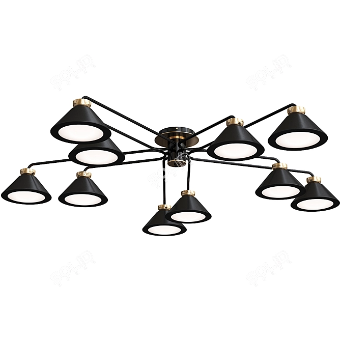 Lustrous Loren Chandeliers Set 3D model image 4