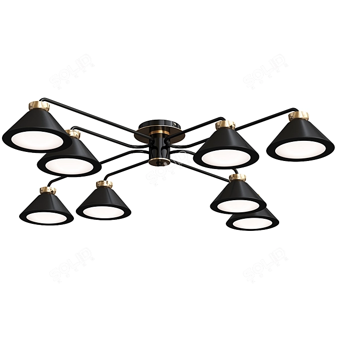 Lustrous Loren Chandeliers Set 3D model image 5