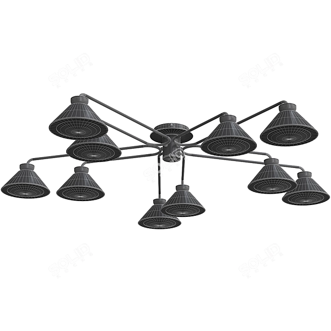 Lustrous Loren Chandeliers Set 3D model image 6