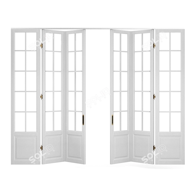 Stylish French Doors - Enhance Any Home 3D model image 1