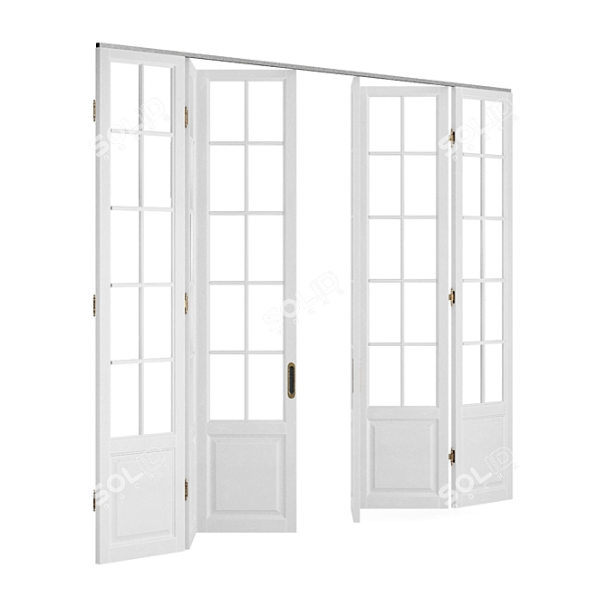 Stylish French Doors - Enhance Any Home 3D model image 2