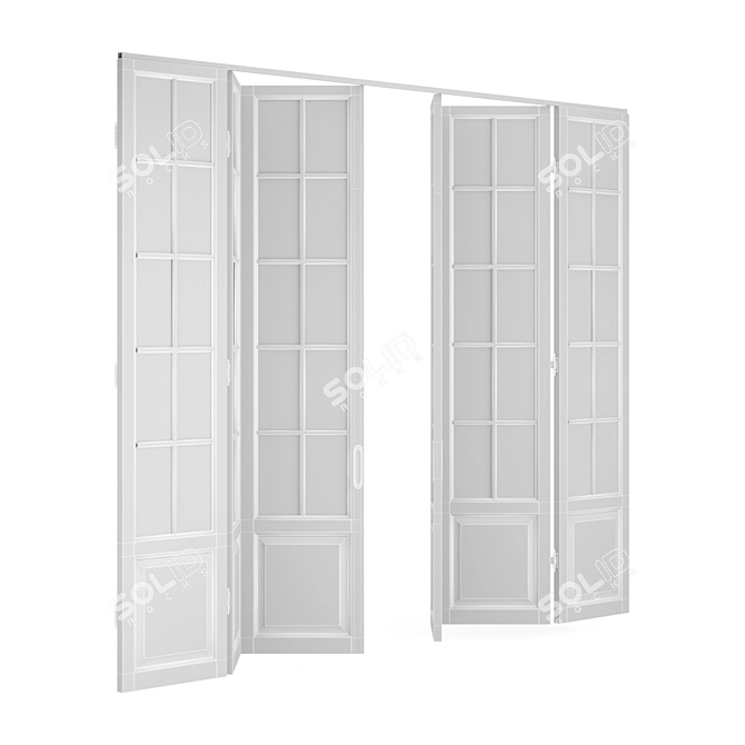 Stylish French Doors - Enhance Any Home 3D model image 4