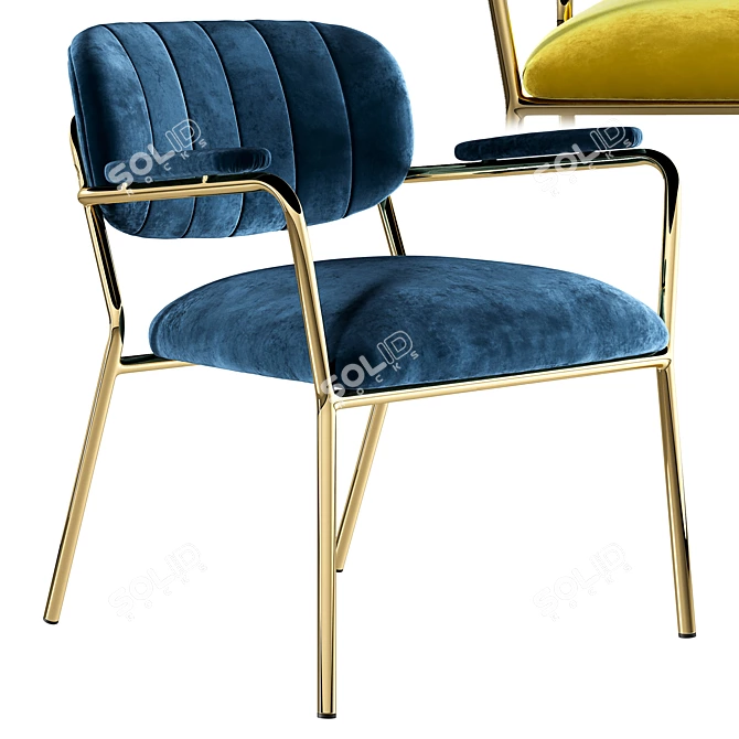 Sleek Armchair Carol: PBR-Optimized 3D model image 1