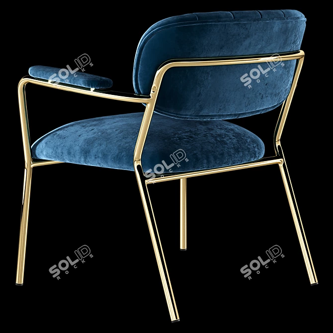 Sleek Armchair Carol: PBR-Optimized 3D model image 3