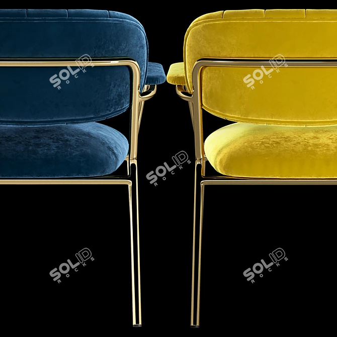 Sleek Armchair Carol: PBR-Optimized 3D model image 4