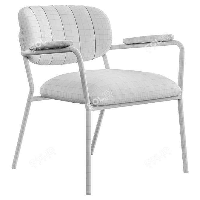 Sleek Armchair Carol: PBR-Optimized 3D model image 5