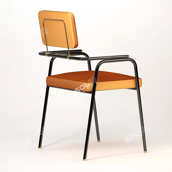 Elegant Bergman Dining Chair 3D model image 3