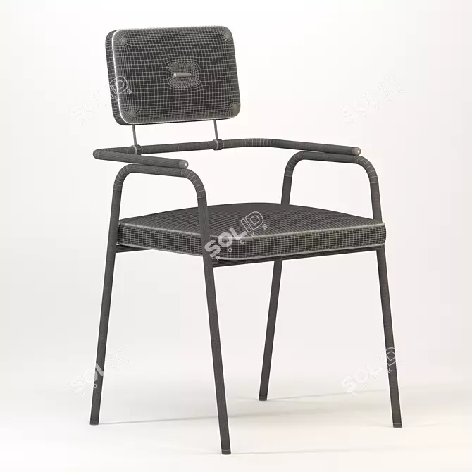 Elegant Bergman Dining Chair 3D model image 5