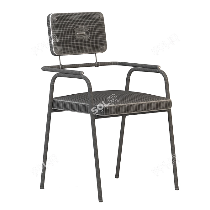 Elegant Bergman Dining Chair 3D model image 10